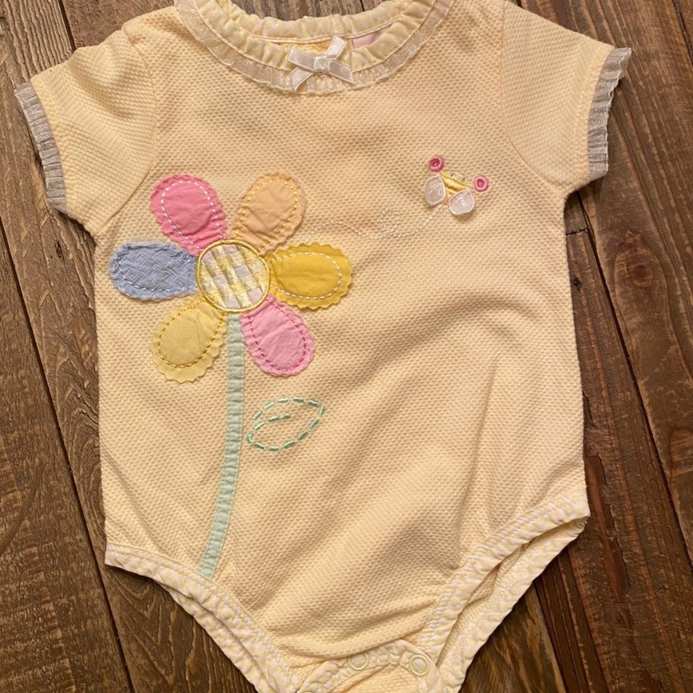 3/6 Month Boutique Seersucker Onesie